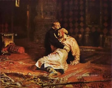 イワン雷帝とその息子 ロシアリアリズム イリヤ・レーピン Oil Paintings